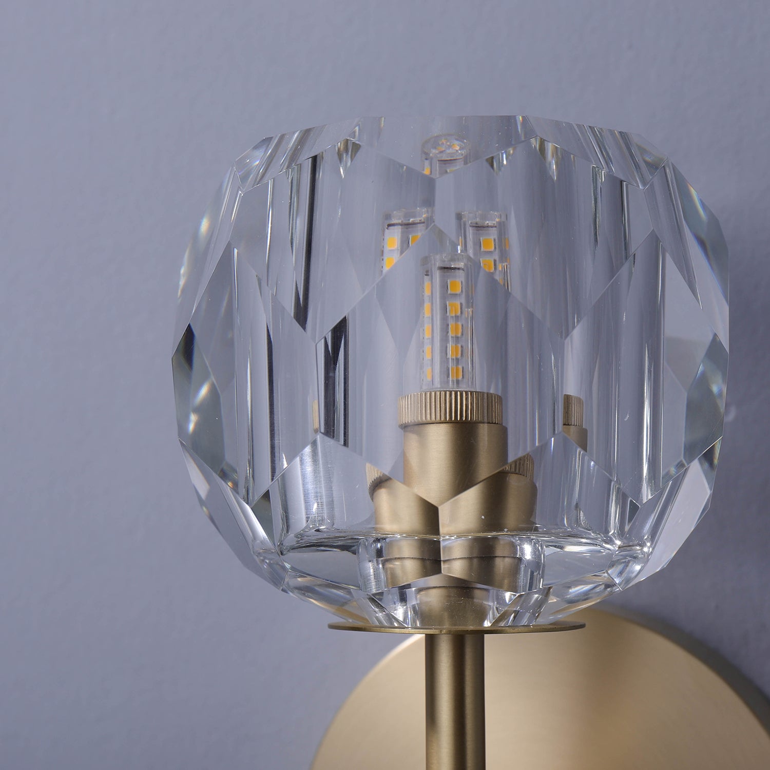 Boule De Cristal Clear Glass Sconce