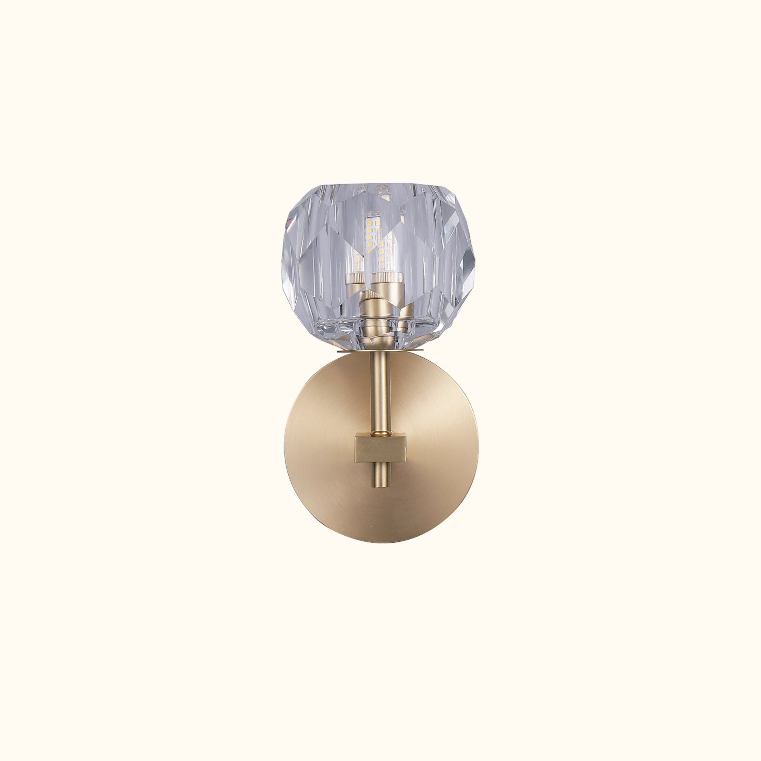 Boule De Cristal Clear Glass Sconce