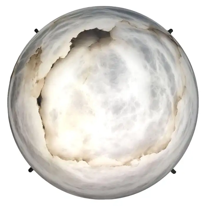 Large 'Moon 4' Alabaster Wall or Ceiling Lamp