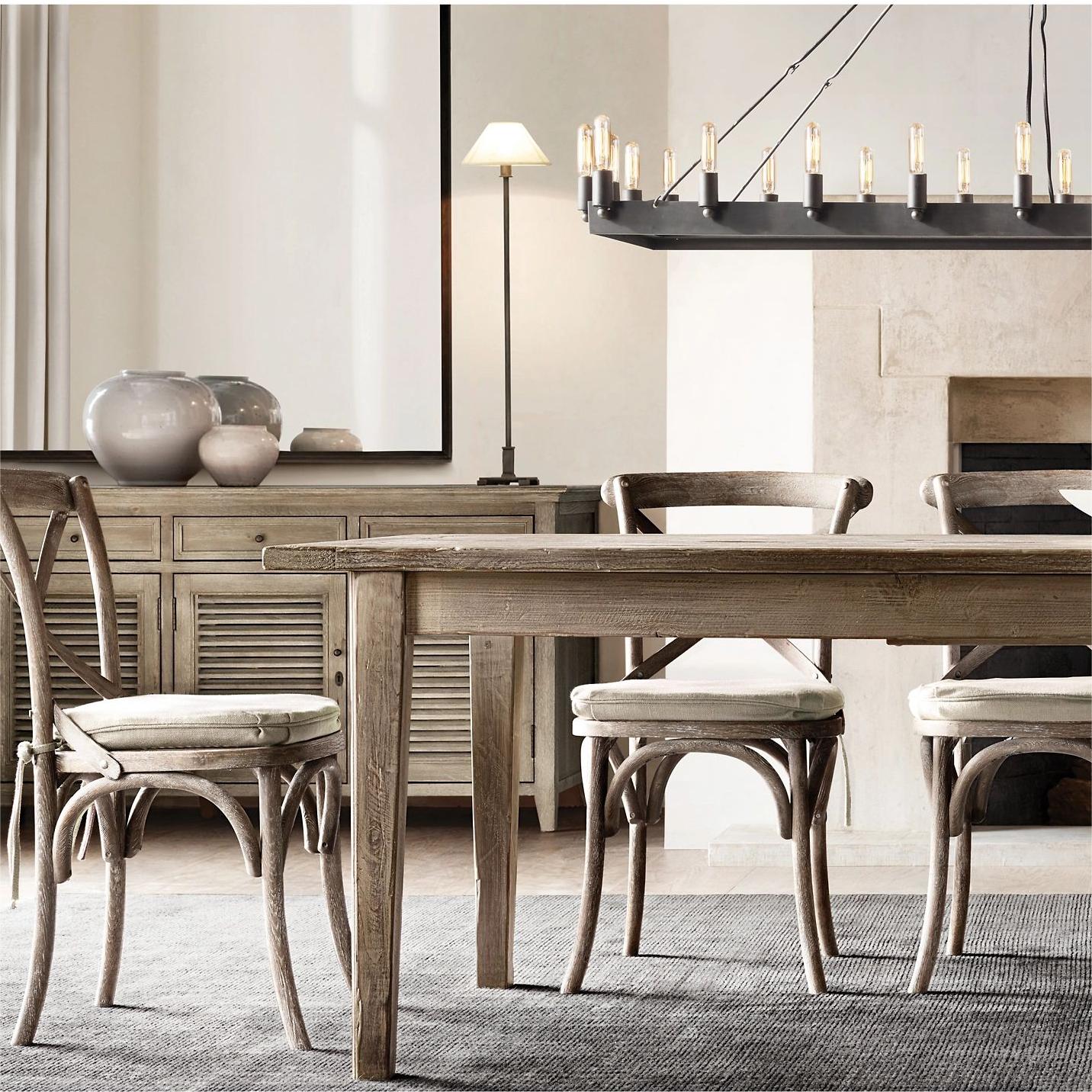 Vintage Filament Rectangle Chandelier 52"L 41"L