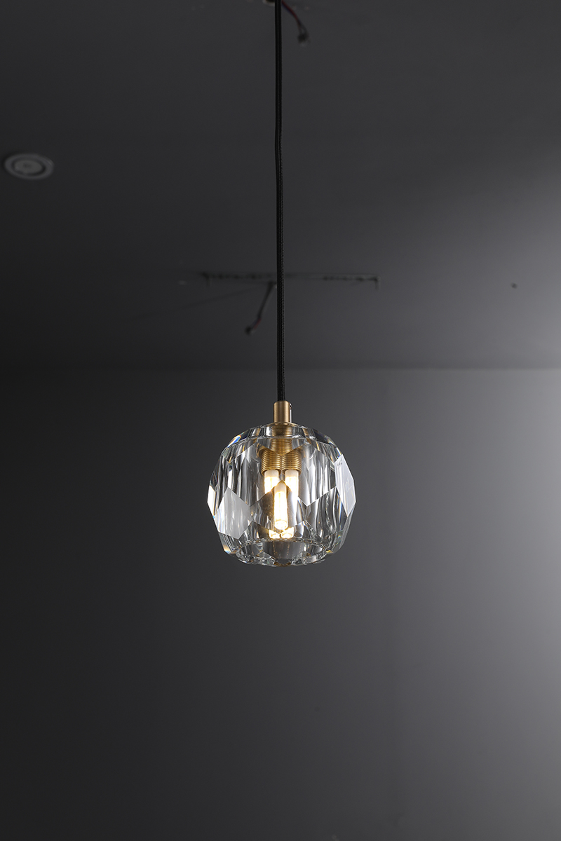 Boule Crystal Smoky Pendant Light