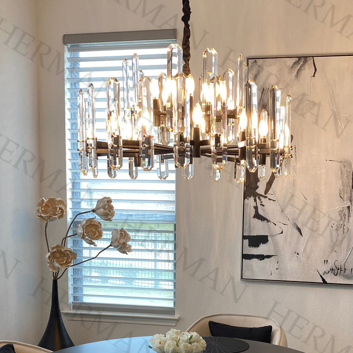 Bronnington Crystal Round Chandelier 24"