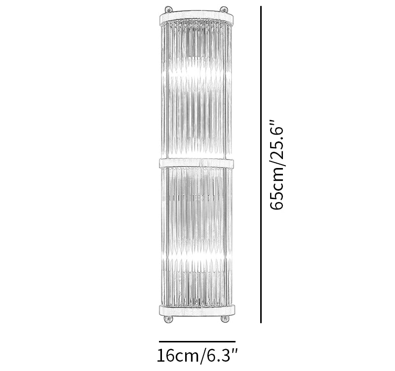 Jadssox Crystal Column Wall Light