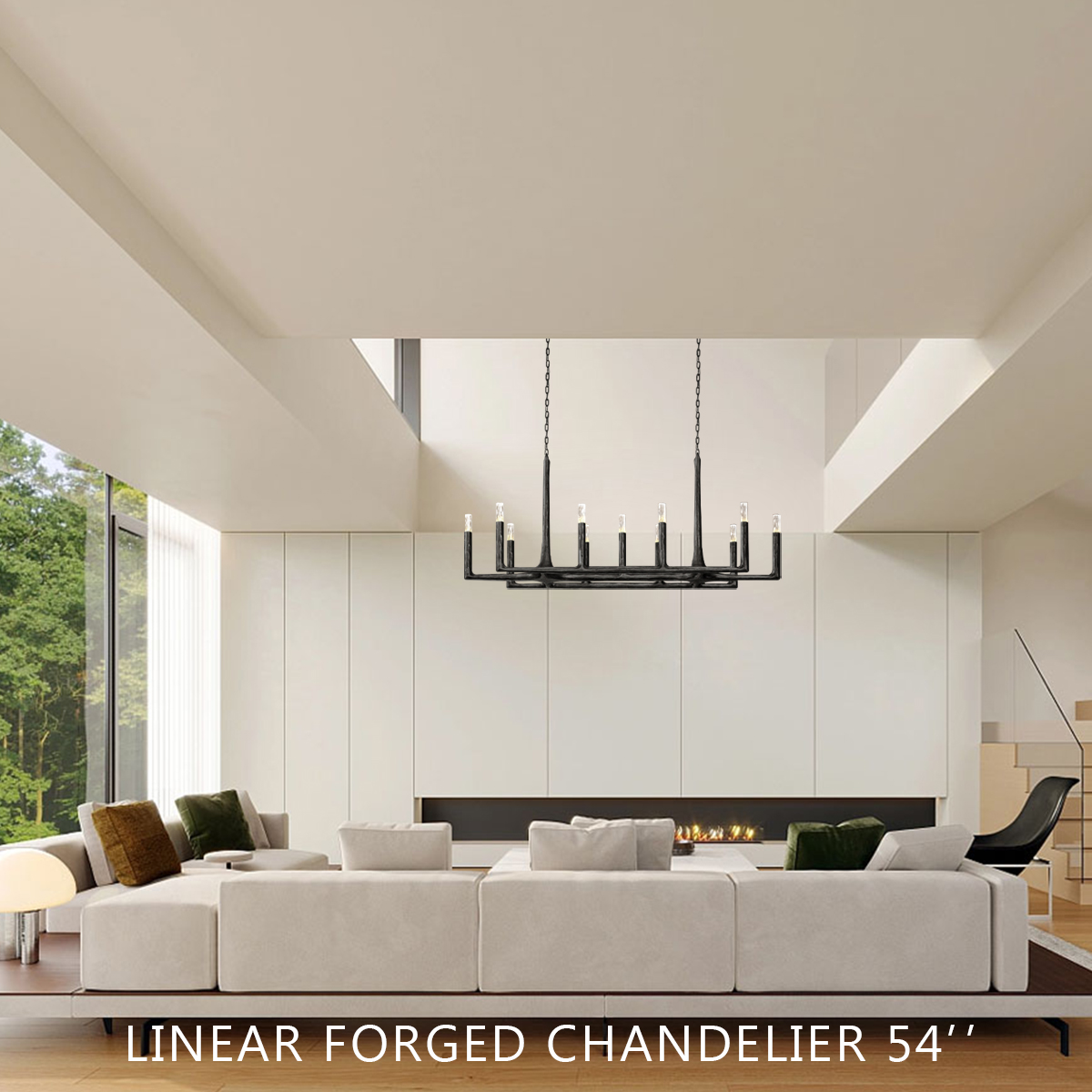 Thaddeus Linear Chandelier 54"