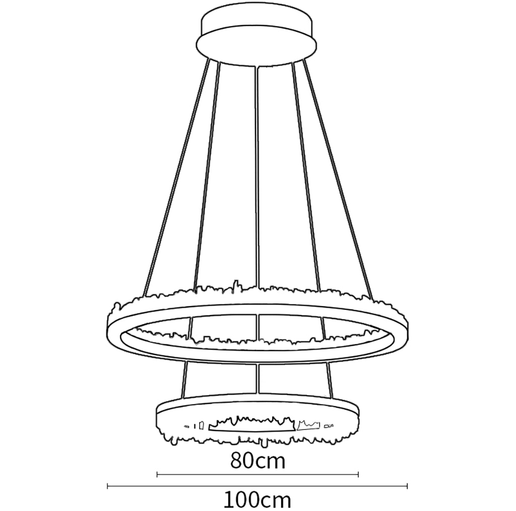 Minimalistic Crystal LED Chandelier