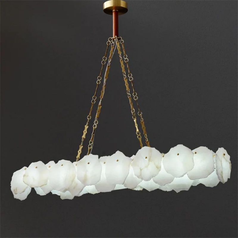 Alabaster Flakes Linear Chandelier Chain