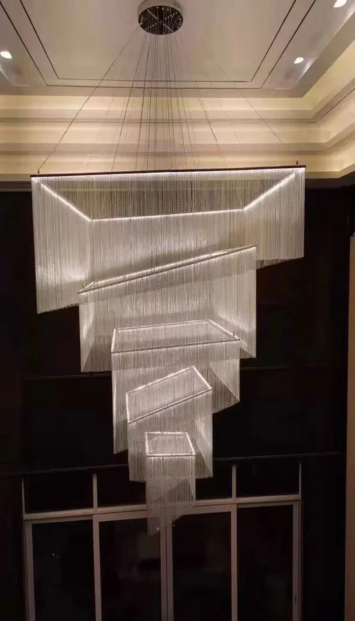 Libby Extra Large Square Tassel Chandelier