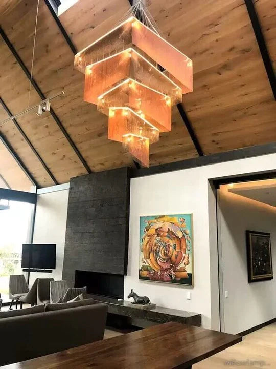 Libby Extra Large Square Tassel Chandelier