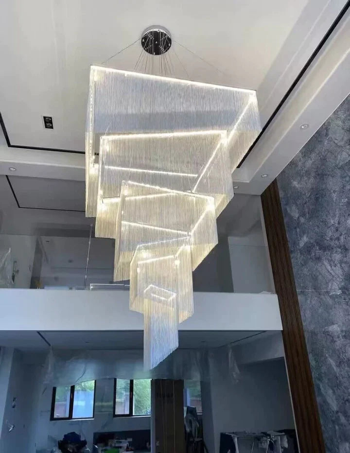 Libby Extra Large Square Tassel Chandelier