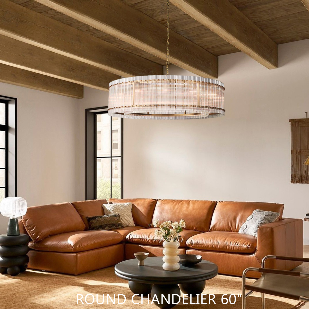 San Marco 2-Tier Round Chandelier 60"