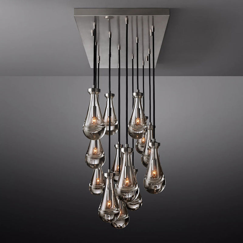 Customize Raindrop Linear Chandelier 40", Rain Chandelier