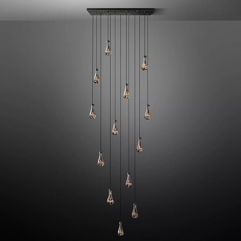 Customize Raindrop Linear Chandelier 40", Rain Chandelier