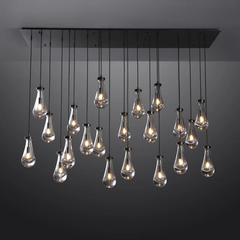 Raindrop Linear Chandelier 72" Rain Chandelier for living room dining room