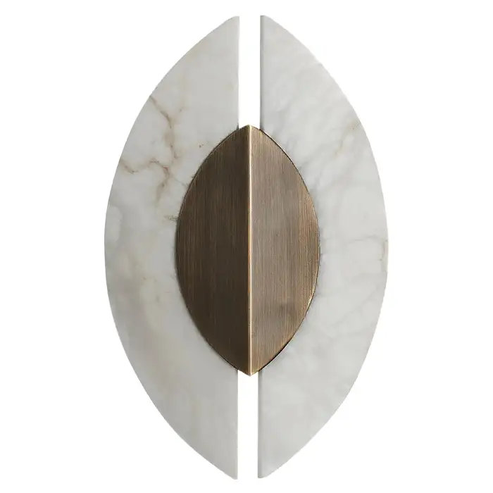Alabaster Wall Sconce "Shield"