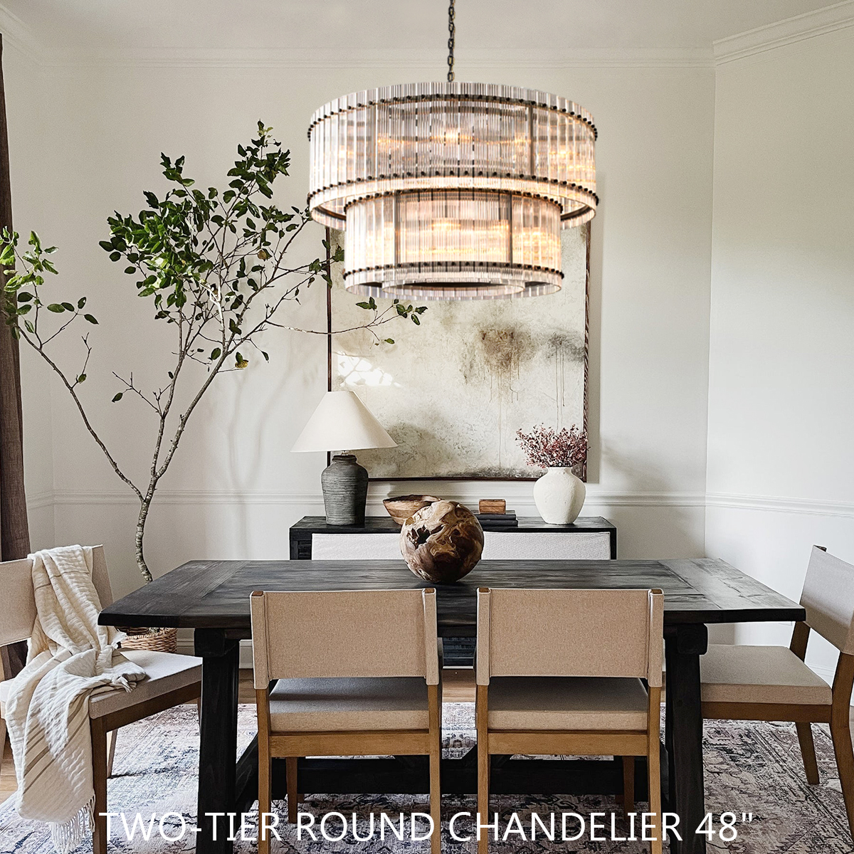 San Marco 2-Tier Round Chandelier 48"