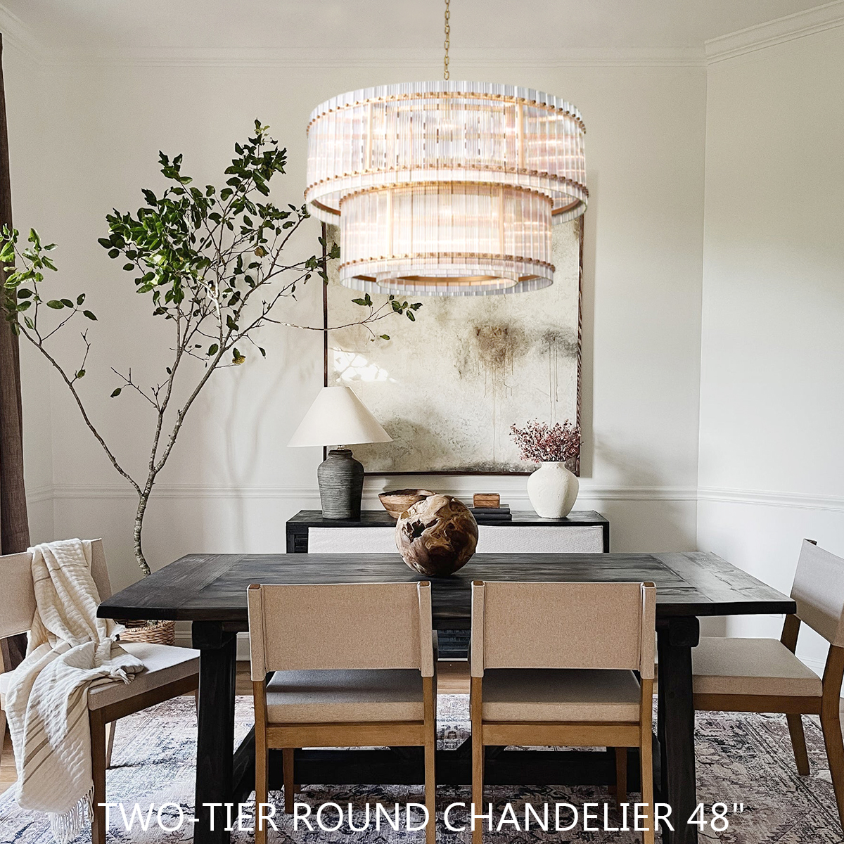 San Marco 2-Tier Round Chandelier 48"