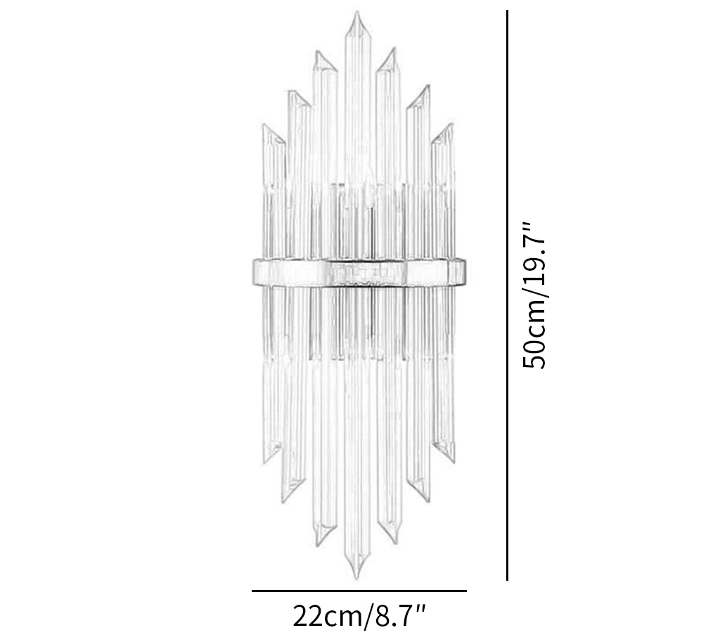 Triangular Crystal Rod Wall Lamp