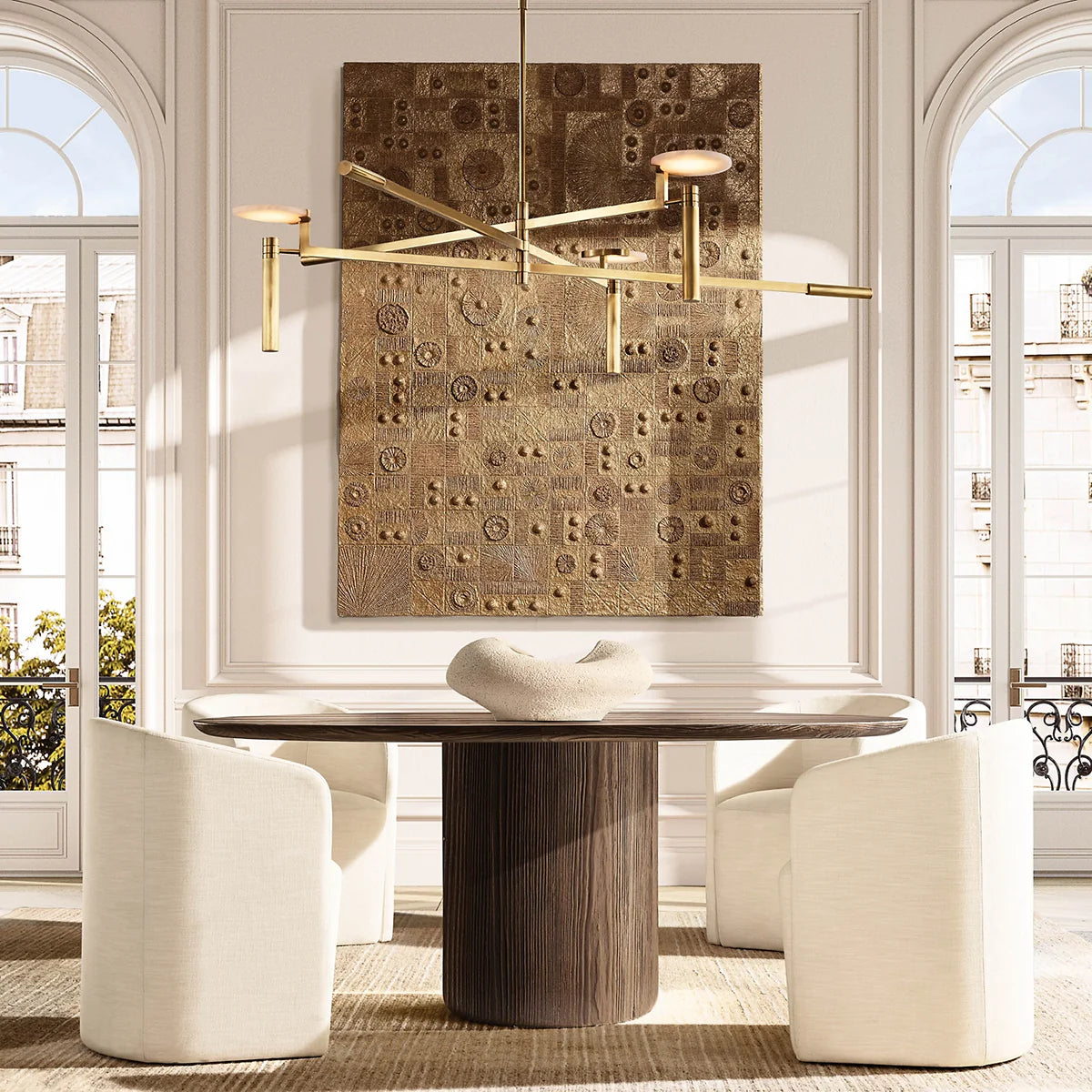 Melange Round Chandelier 45"