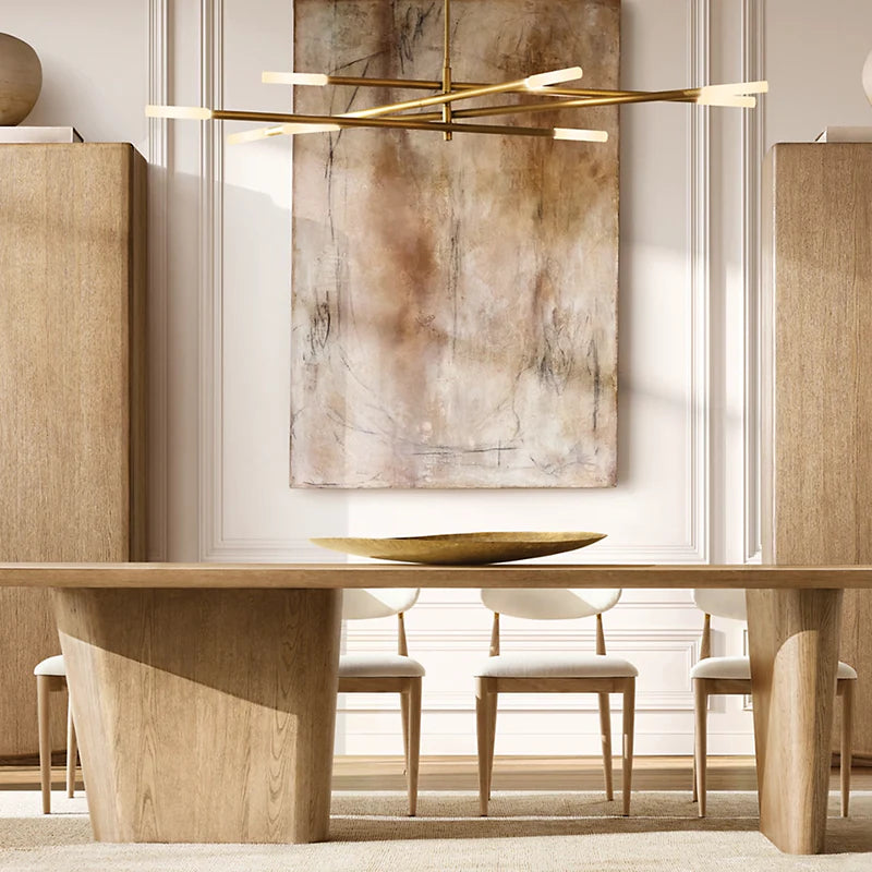 Roussea 8-Light Mobile Etched Rod Chandelier