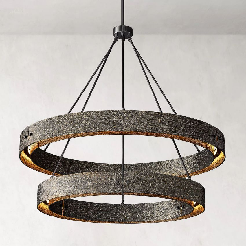 Vouvant Two-Tier Round Chandelier 60"