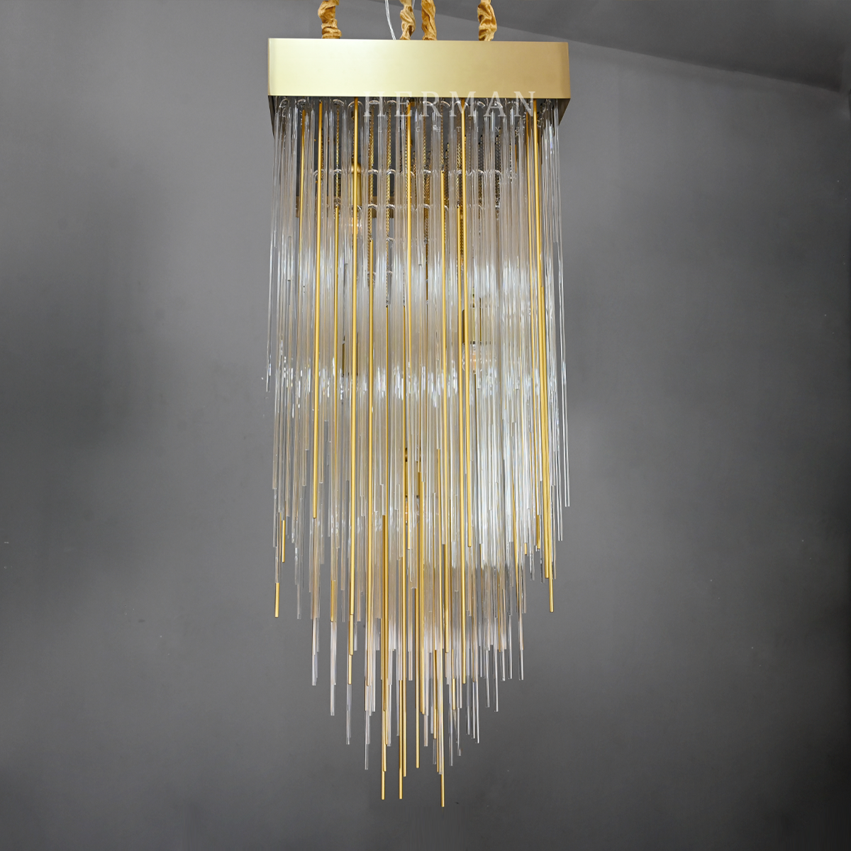 Cascad Square Chandelier 30"