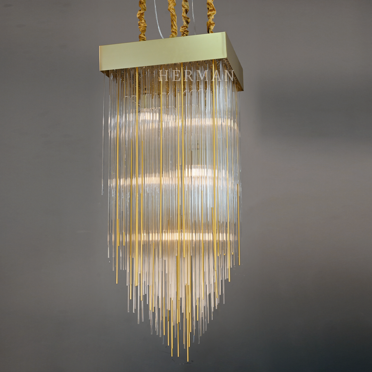 Cascad Square Chandelier 30"