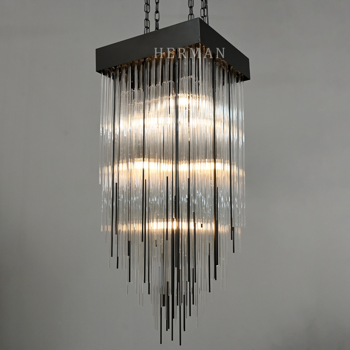 Cascad Square Chandelier 30"