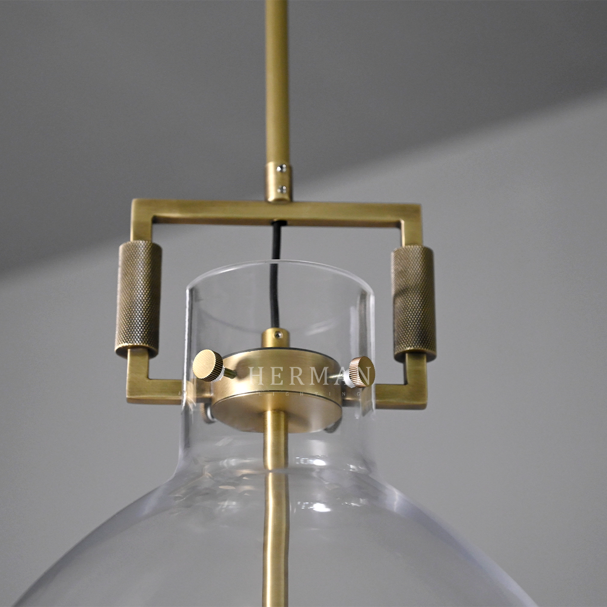 Machines Cloche Machinist Glass Globe Shade Pendant Light 10'', 14'', 18''