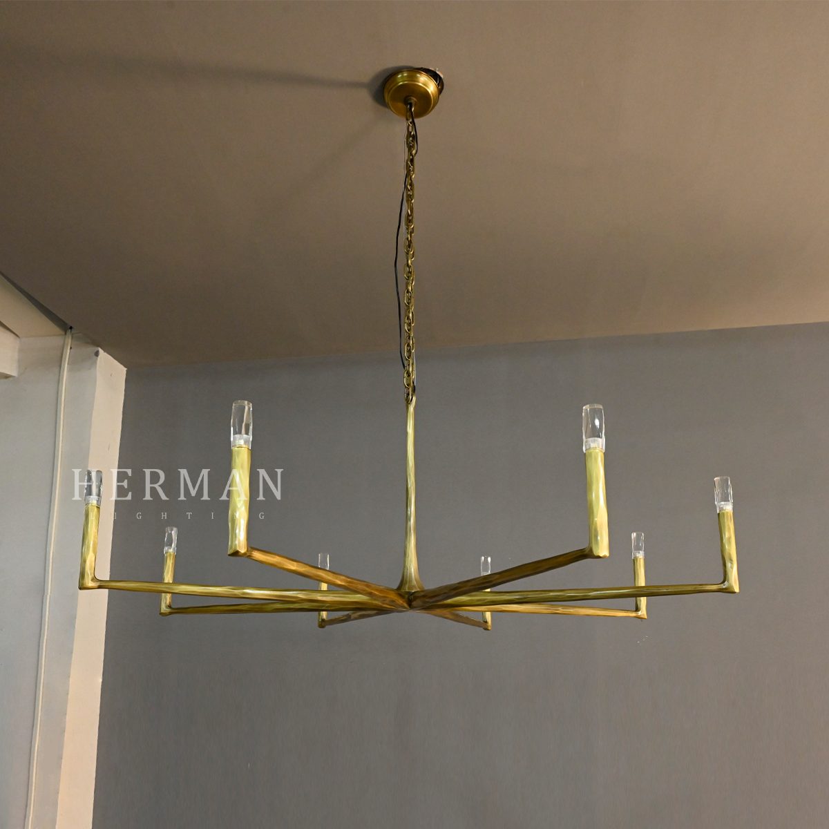 Thaddeus Forged Round Chandelier 60"