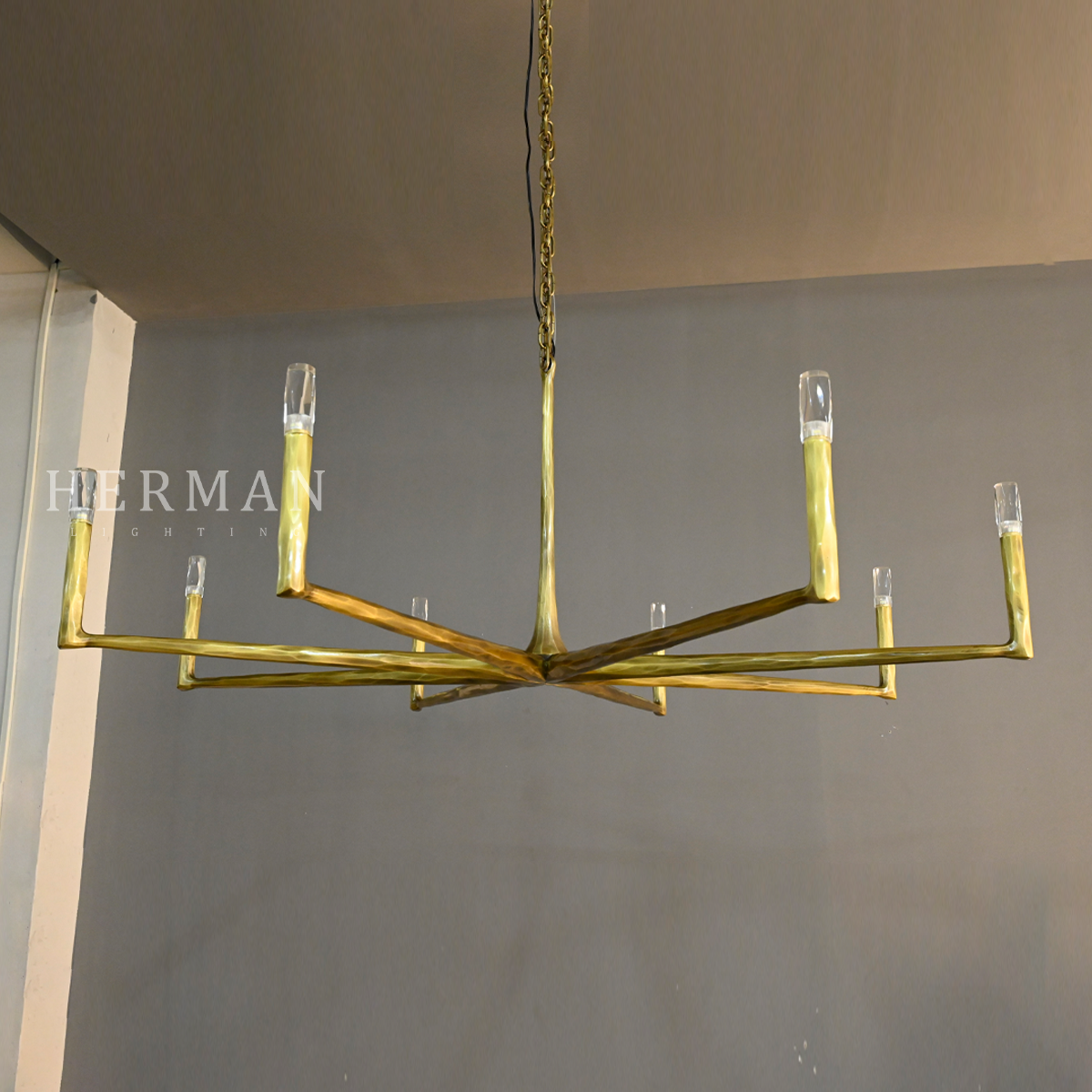 Thaddeus Forged Round Chandelier 60"