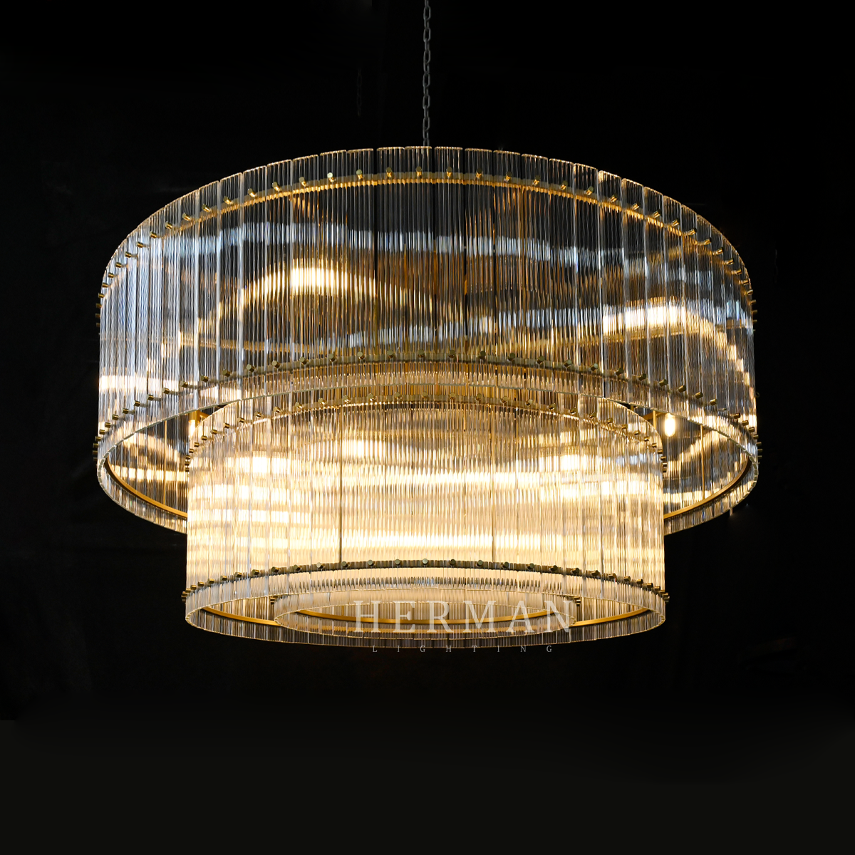 San Marco 2-Tier Round Chandelier 60"