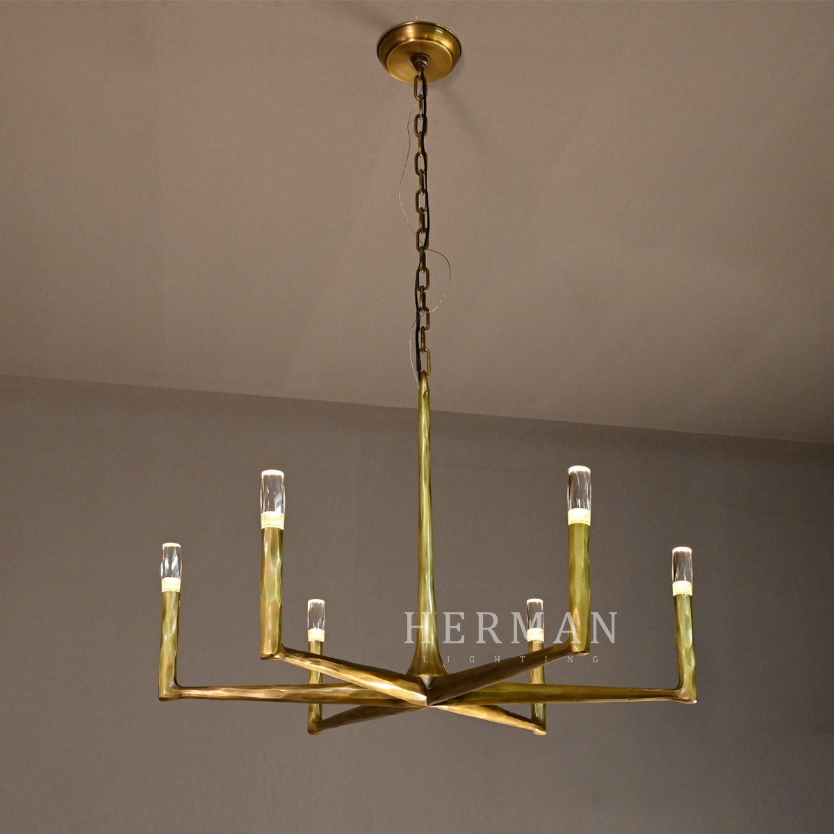 Thaddeus Forged Round Chandelier 36"
