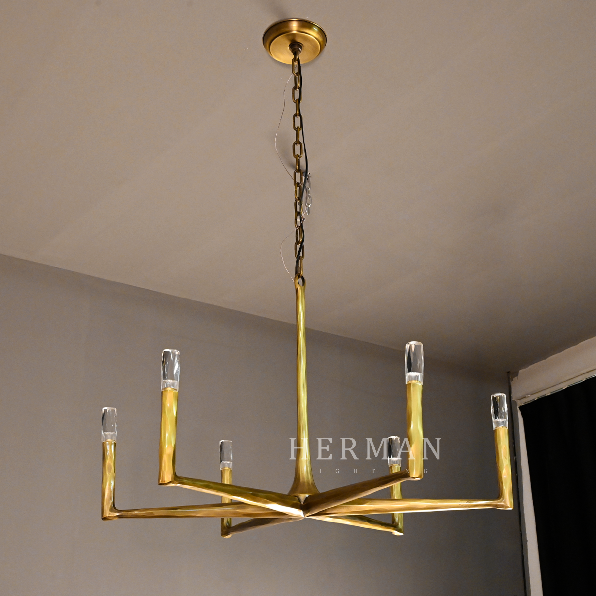 Thaddeus Forged Round Chandelier 36"