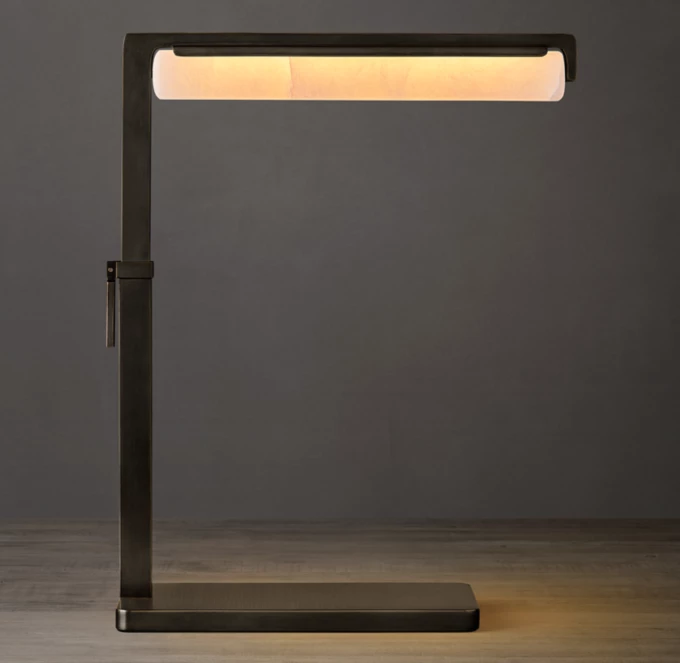 Audubon Alabaster Task Table Lamp