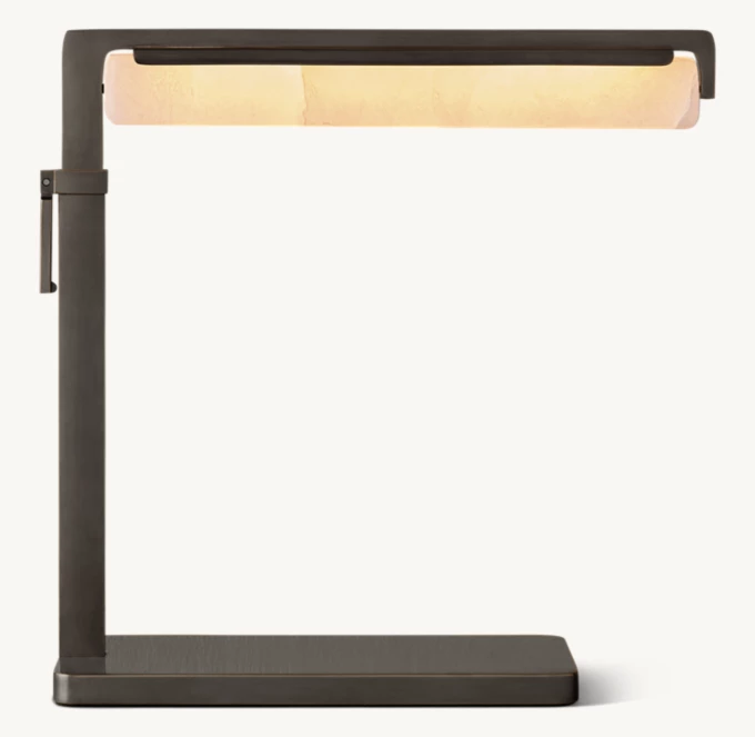 Audubon Alabaster Task Table Lamp