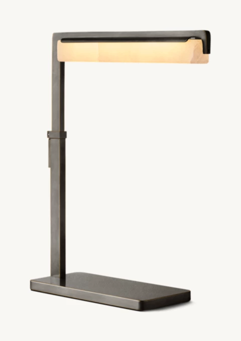 Audubon Alabaster Task Table Lamp