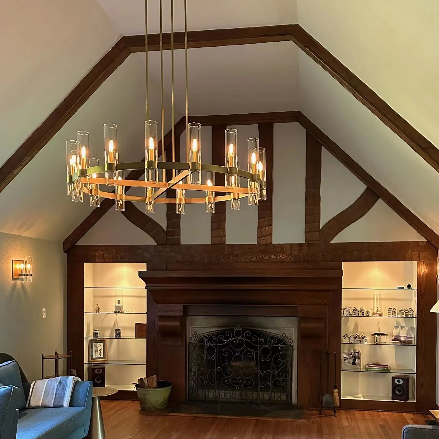 Ravelle Round Chandelier For Art Blown Glass 48"