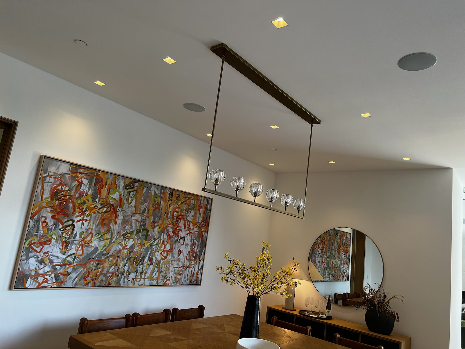 Boule Cristal Linear Chandelier 60"