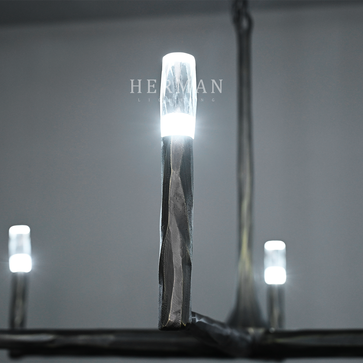 Thaddeus Forged Round Chandelier 48"