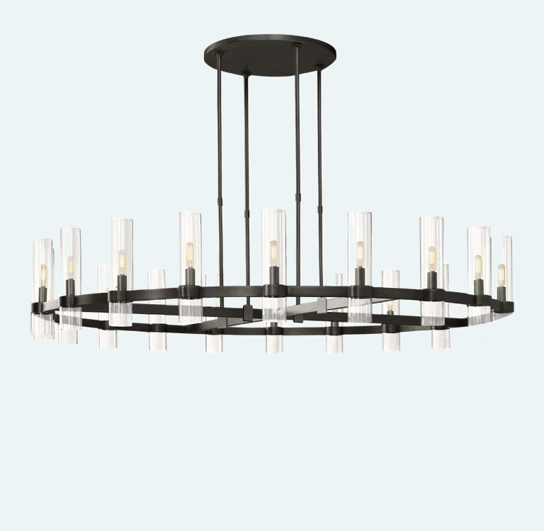 Ravelle Round Chandelier For Art Blown Glass 60"