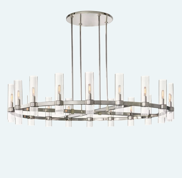 Ravelle Round Chandelier For Art Blown Glass 60"