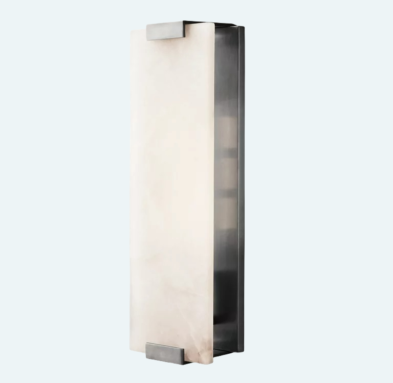 Hand carved Alabaster Grand Sconce