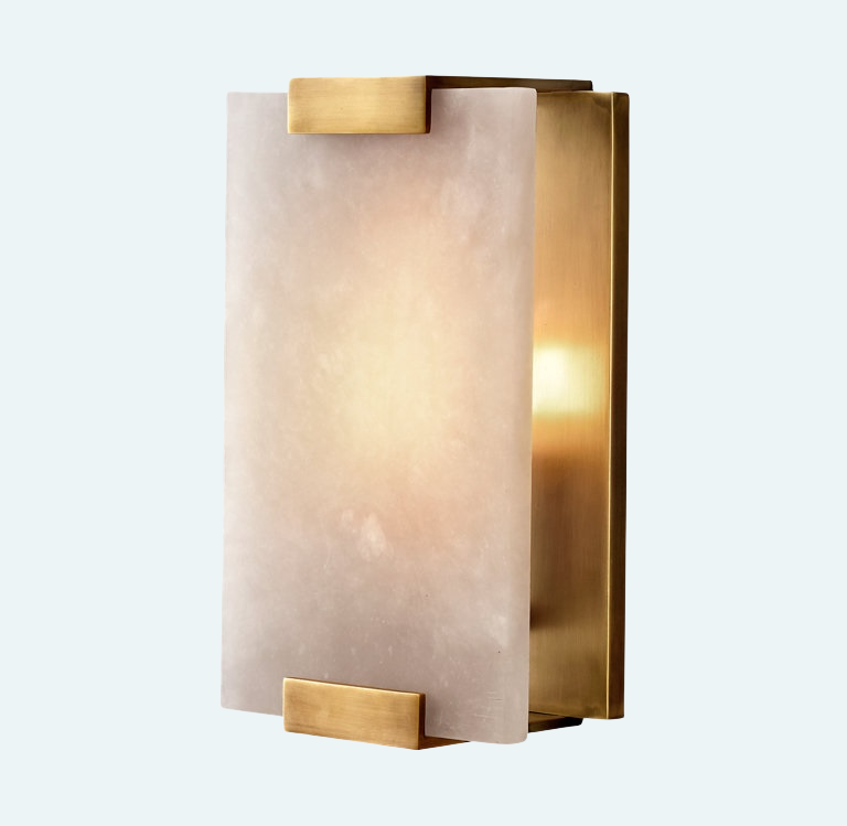 Hand Carved Alabaster Sconce