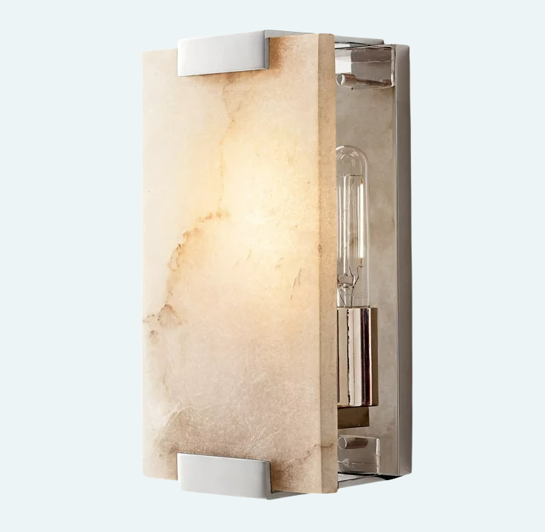 Hand Carved Alabaster Sconce