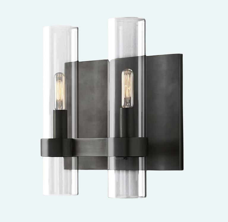 Ravelle Double Wall Sconce For Art Blown Glass