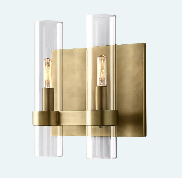 Ravelle Double Wall Sconce For Art Blown Glass