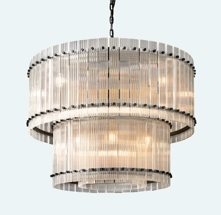 San Marco 2-Tier Round Chandelier 37"