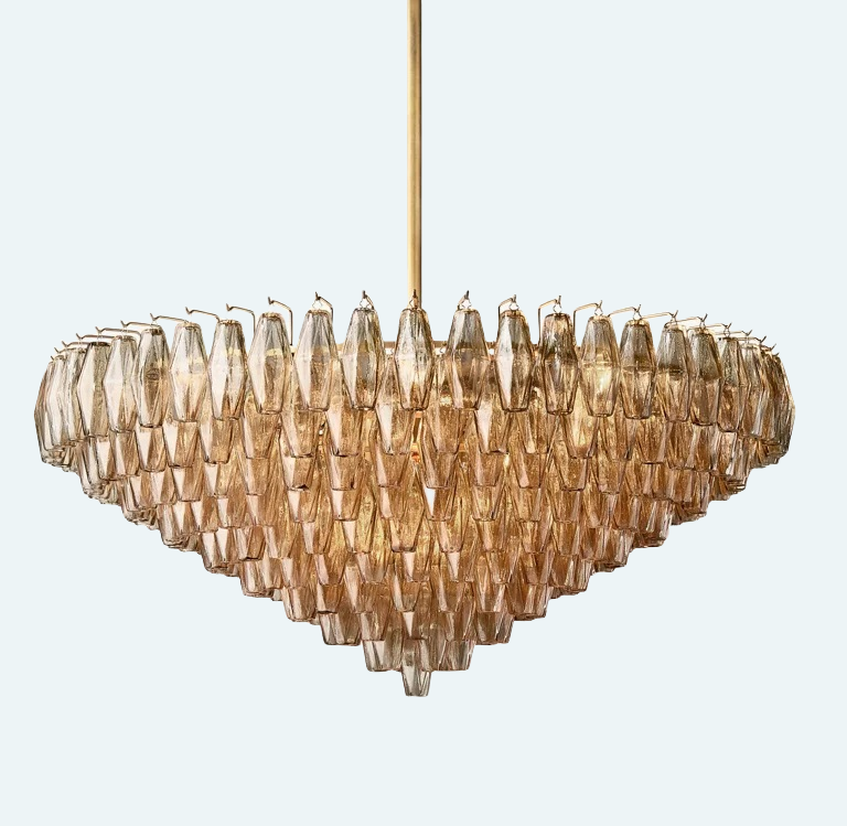 Chiara Glass Tiered Round Chandelier 47"
