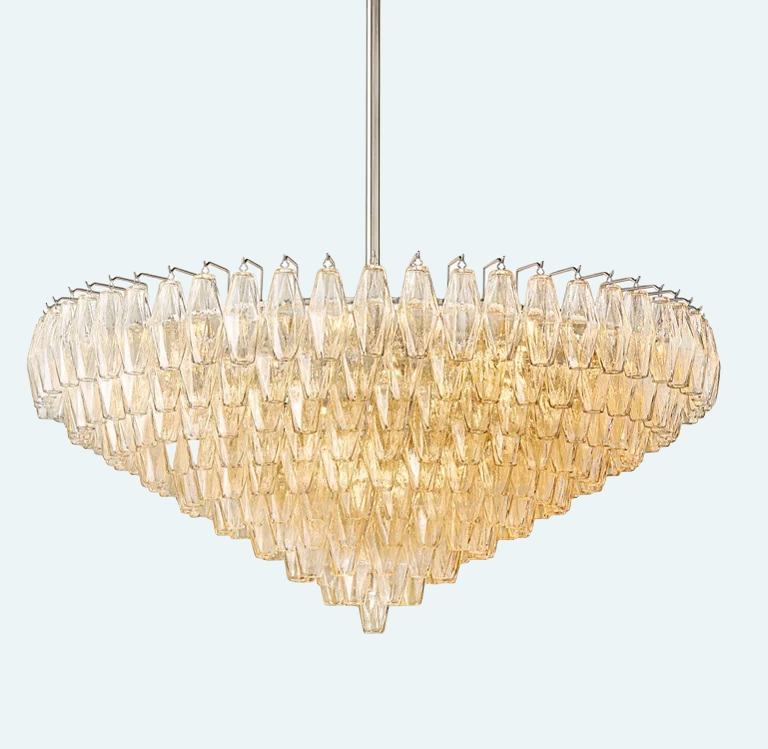 Chiara Glass Tiered Round Chandelier 47"