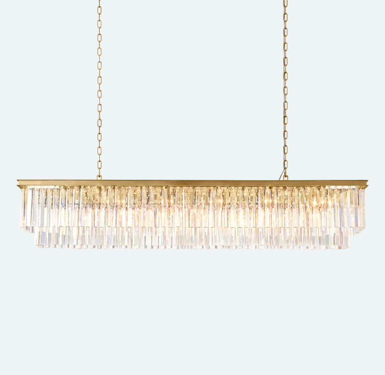 Odeon Tiered Rectangle Chandelier 72"